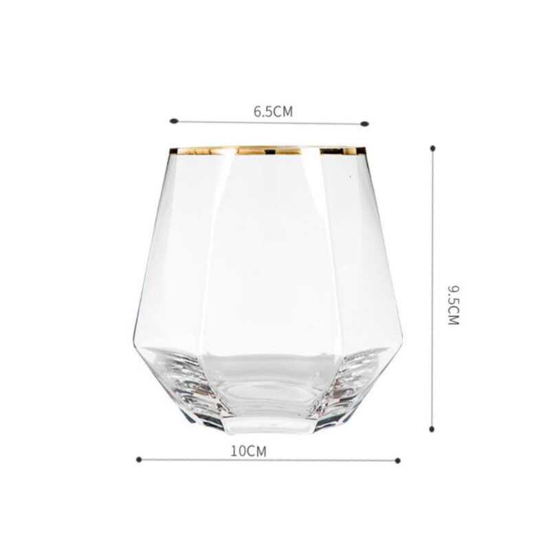 Géométrie verre diamant cristal verre tasse Cocktail whisky thé café eau tasse lait vin Transparent gobelet tasse verres à liqueur