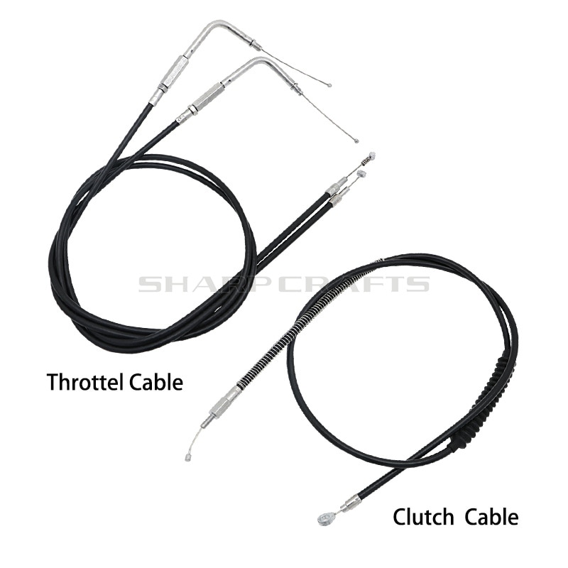 Gemodificeerde Verlengd Uitgebreide Throttle Lijn Clutch Cable Voor Harley Iron XL 883 1200 Dyna Softail Fat Boy Erfgoed Road koning