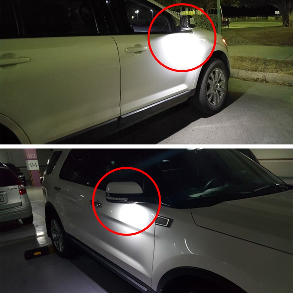 12V LED No Error Canbus Car Rear View Mirror Light For Ford Edge Mondeo MK5 5 Fusion 2 Explorer Everest Mustang Warning Lamp