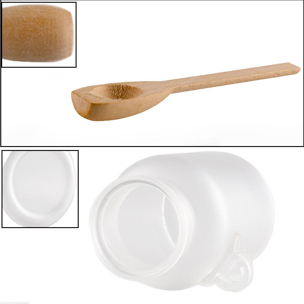 100ml 200ml runde abs badesalt flaske glas maske pulver creme flaske varer opbevaring krukker med træske