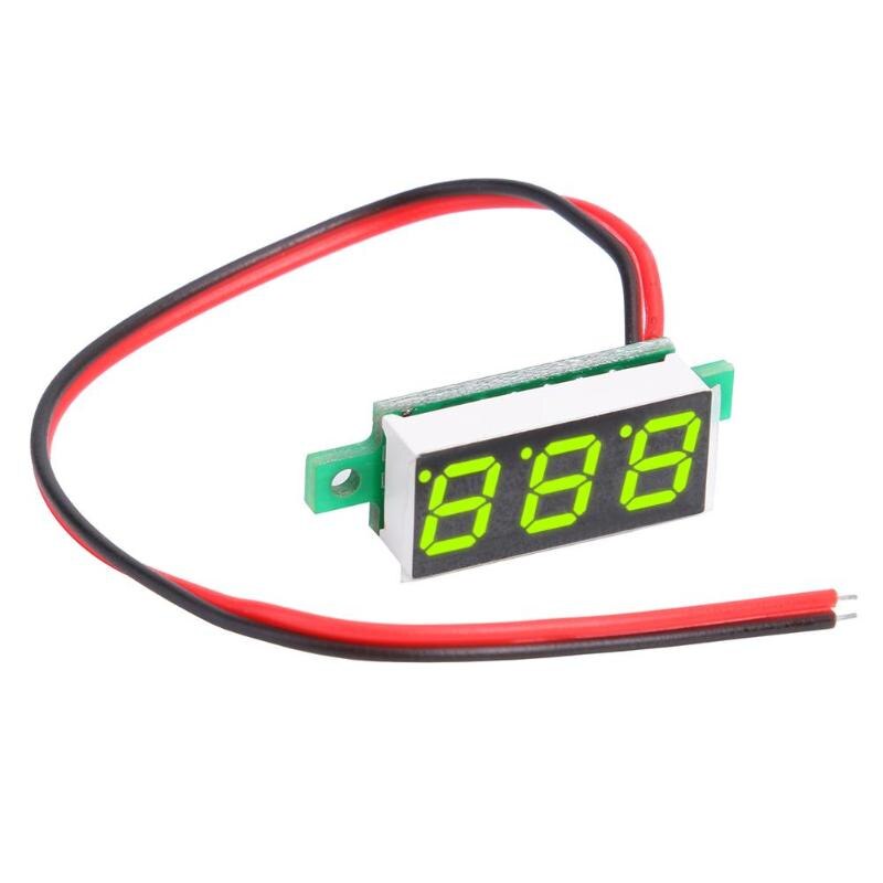 0.28 inch Small Digital Direct Voltage Gauge Head Adjustable 2 Line DC4-30V: Yellow