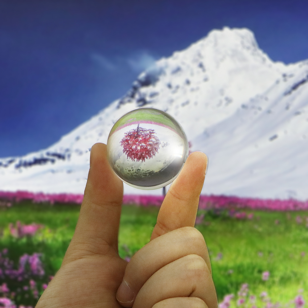 1PC Artificial Crystal Clear Glass Crystal Ball Healing Sphere Photography Props Lensball Decor 80mm