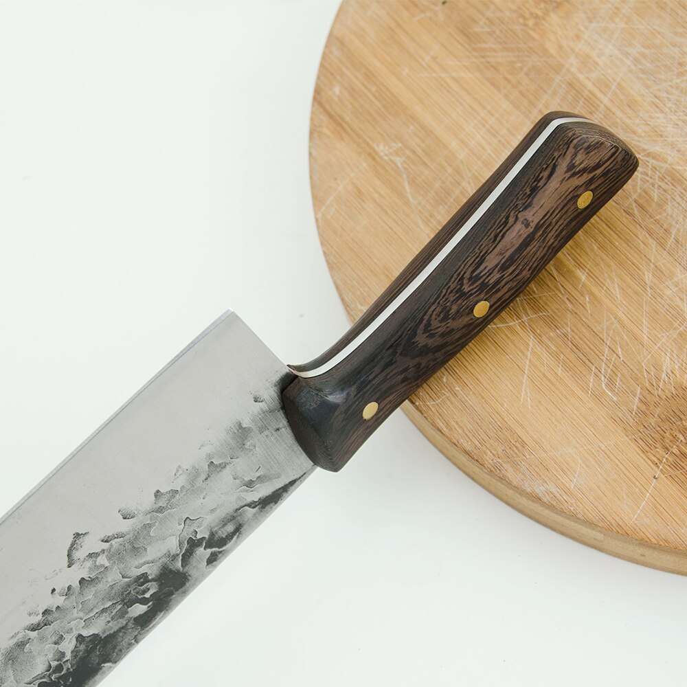 7.5 inch Nakiri Kitchen Knife 5cr15 Stainless Steel Knife Cleaver Chinese Butcher Cutlery Forging Handmade Sliced Chef Knife