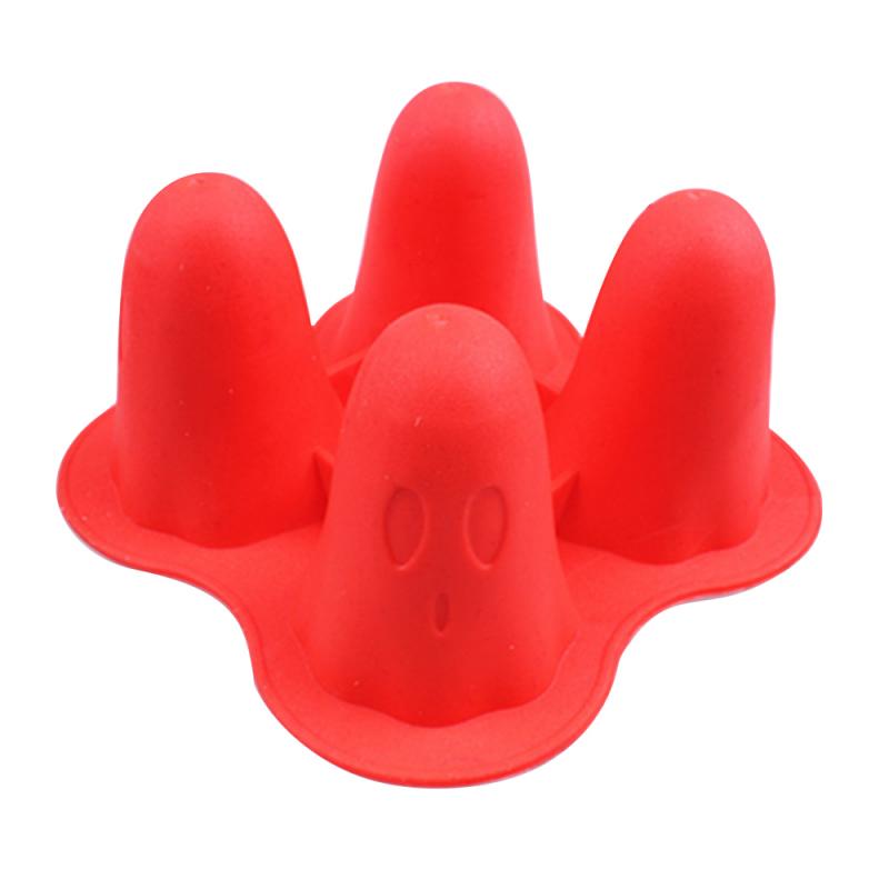 Multi-spor halloween spøkelse isbitform 3d -forms vinglass dekorasjon spøkelseisbrett terningform mini verktøy til hjemmet