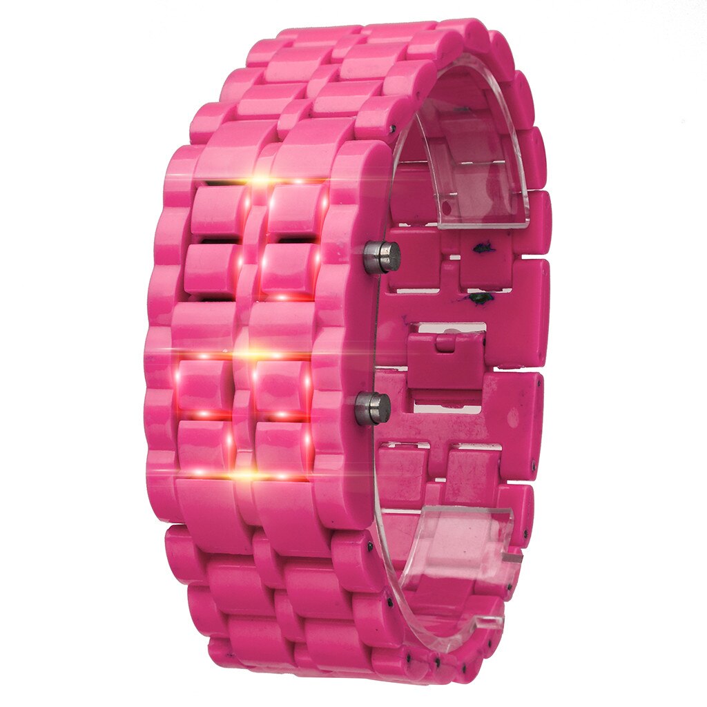 Zegarek Damski Watches Iron Samurai Metal Bracelet Lava Watch Led Digital Watches Hour Men Women Montre Homme Relogio Reloj: B