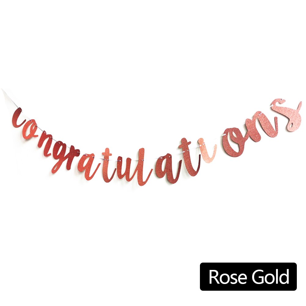 Gold Pink Board Garland Banner For Bride To Be Bridal Shower Birthday Party Decoration Kids Room Decor Congratulations Banner: 2M-Rose Gold