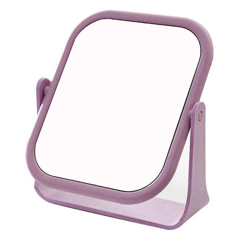 HD Round/Square Double-sided 360 Degree Rotating Makeup Mirror Foldable Portable Desktop Plastic Vanity Mirror Make Up Tool