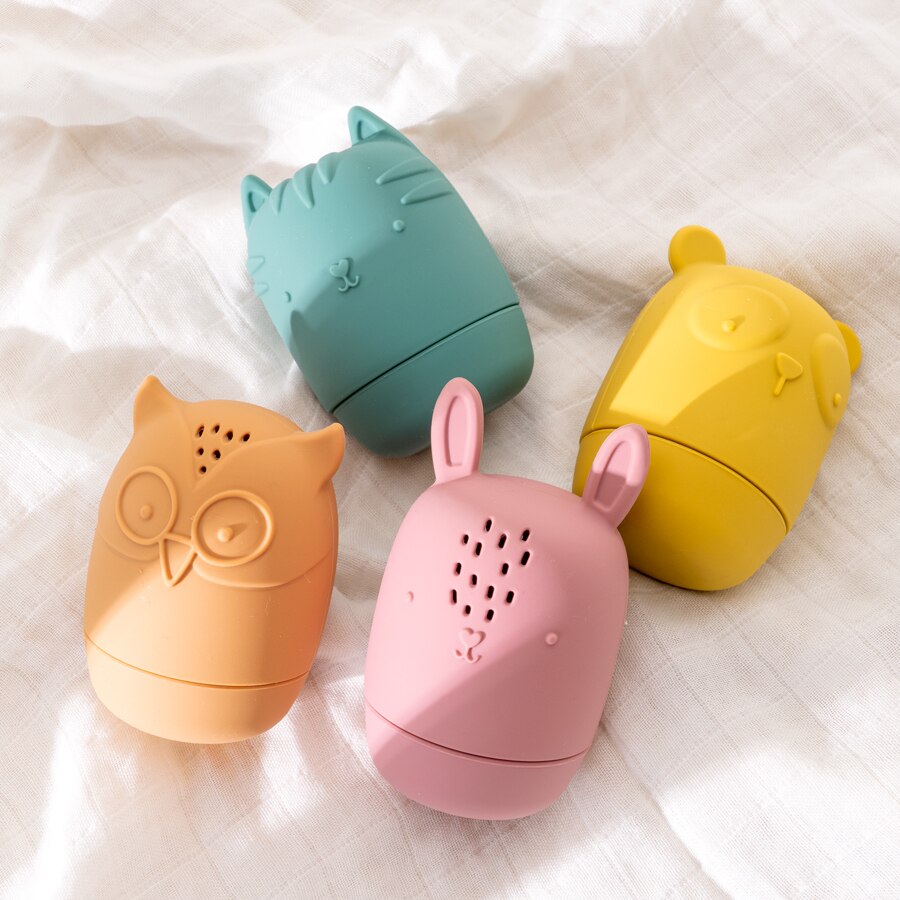 Baby Shower Cartoon Dier Speelgoed Baby Shower Speelgoed Afleiding Drijvende Siliconen Bad Speelgoed Drip Zachte Siliconen Bpa Gratis