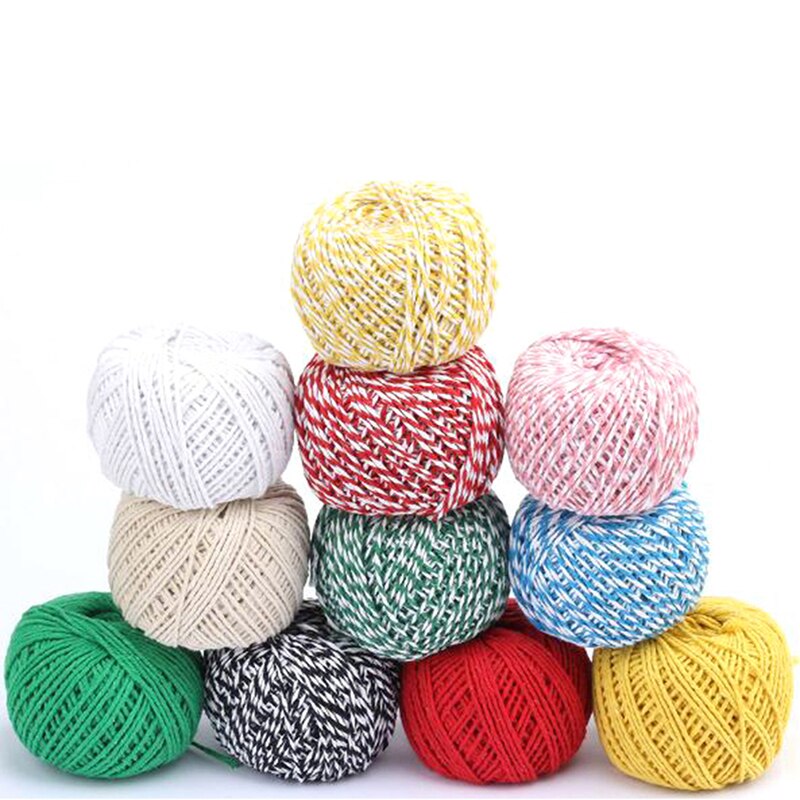 Hilo de algodón para carnicero, cuerda para preparación de carne, Trussing, cuerdas para barbacoa, carne, salchicha, cordel, herramientas de cocina, 75m, 1 rollo