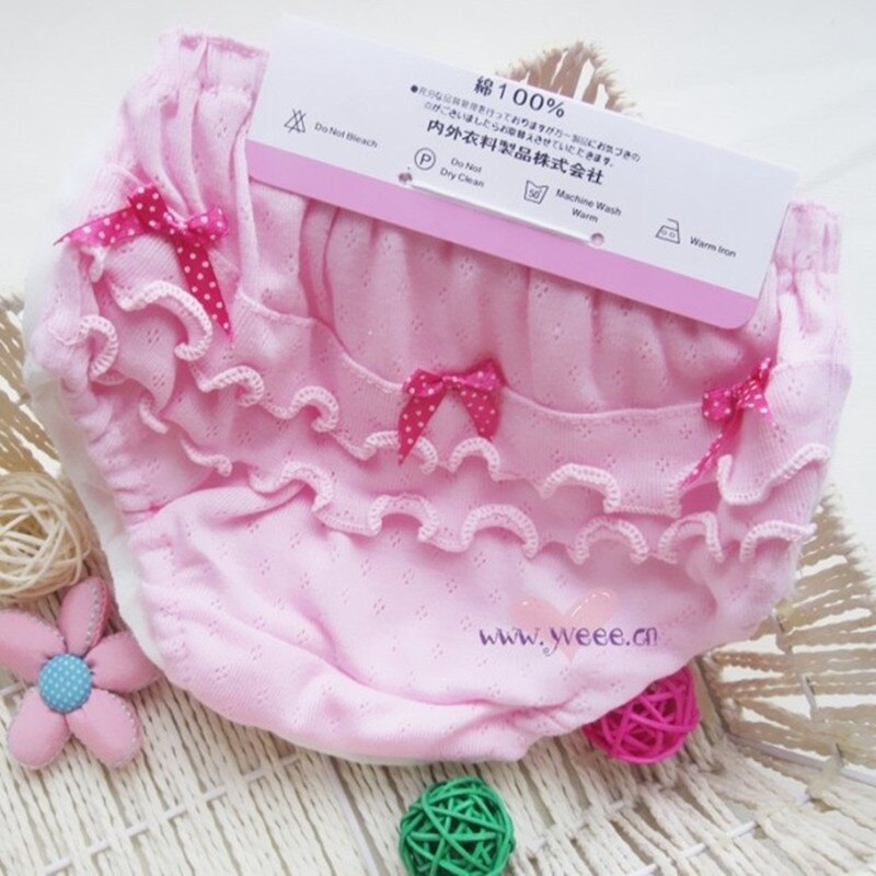 Ropa interior de 2 piezas para niñas, bragas delgadas de color sólido para bebés, bragas con lazo de hongo para niñas, bragas para niños, ropa interior para niños