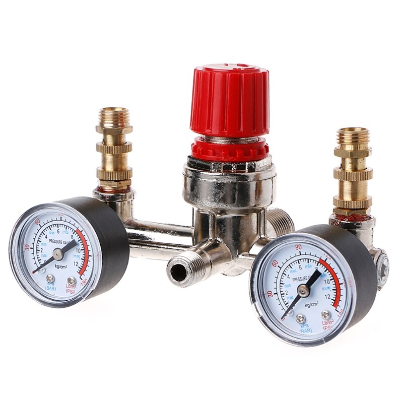 Heavy Duty Air Compressor Pump Pressure Control Switch + Regulator Valve Gauges MOLC