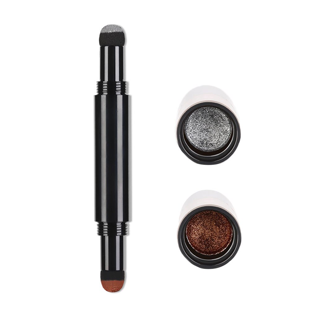 Stylo poudre à ongles effet miroir holographique Double tête coussin d'air stylo poudre bricolage décoration des ongles bâton éponge outils d'art des ongles: Gris clair