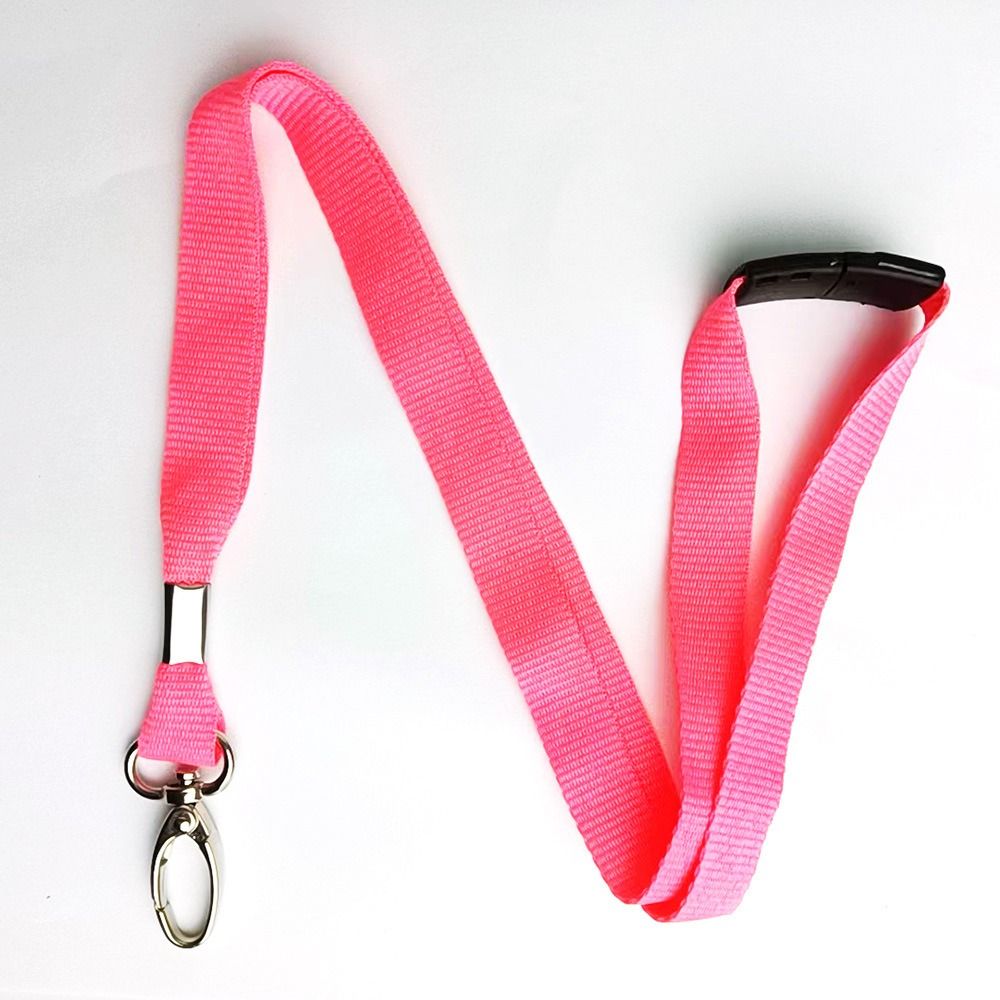 Metal Clip Lanyard Neck Strap ID Pass Card Badge Length 90 Cm Plain Lanyard Safety Break Solid Color Lobster ID Card Pass Holder: black
