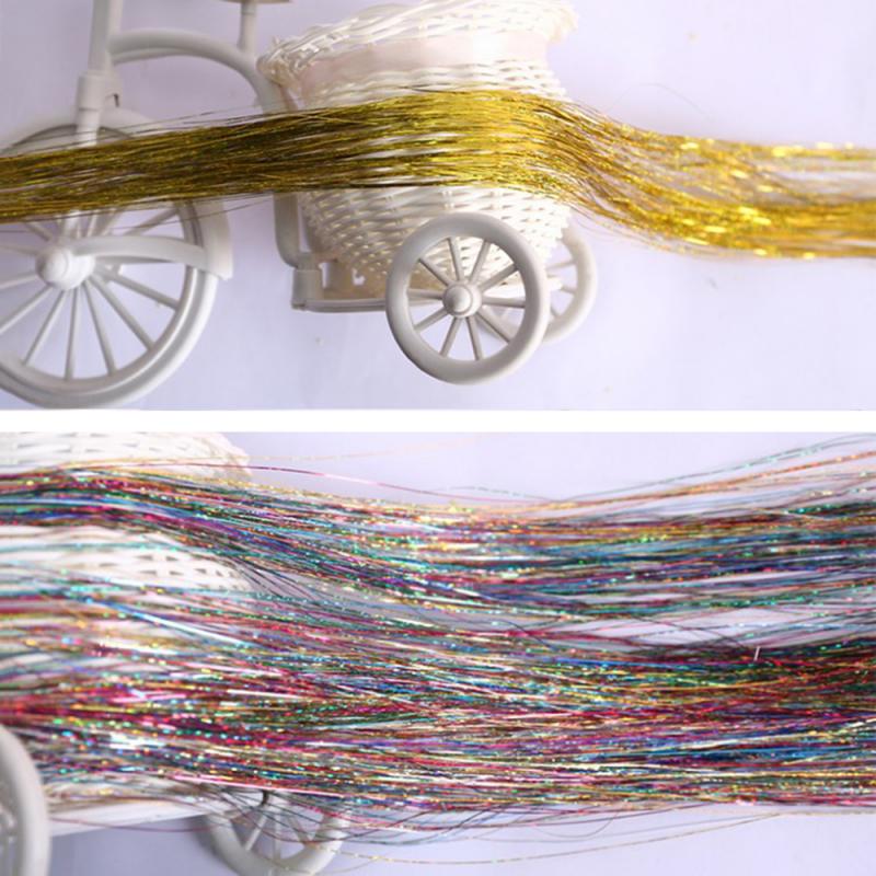 8 väriä juhla holografinen hiukset tarvikkeet tinsel salonki glitter hiukset tinsel kimallus pidennykset bling twinkle hiustenpidennys