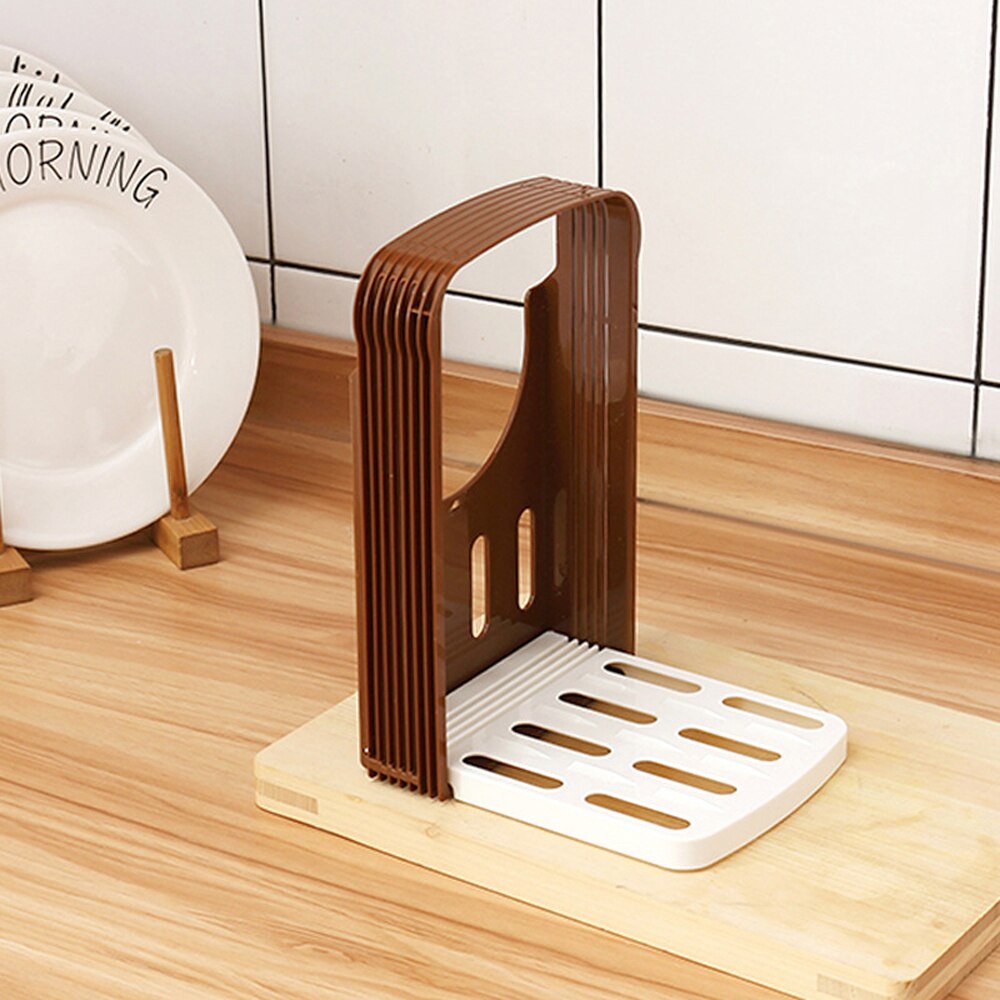Toast Bread Slicer Plastic Foldable Loaf Cutter Rack Cutting Guide Slicing Tool Kitchen Accessories Practical Bread Cutter Loaf