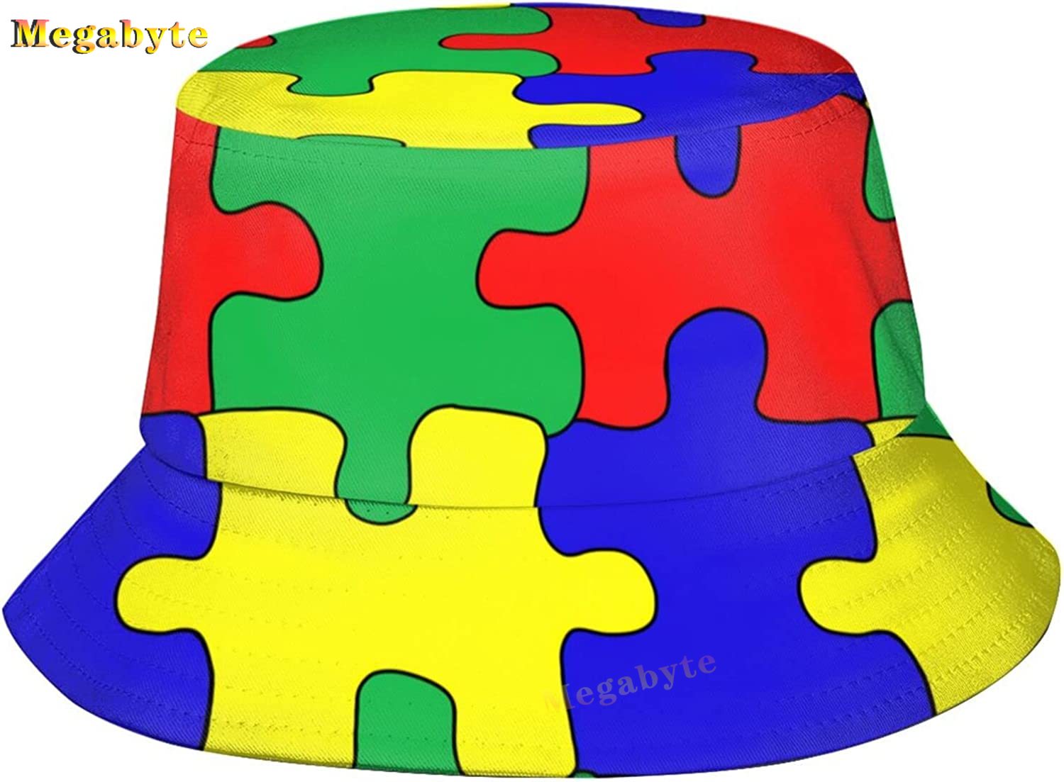 Autism Bucket Hats Autism Awareness Fishman Hat Summer Travel Beach Sun Hat Outdoor Fisherman Cap: GRAY