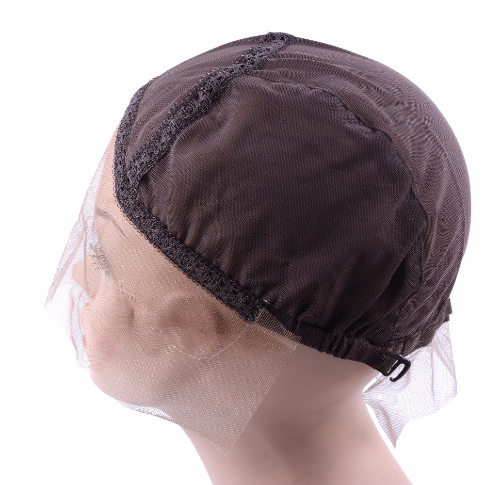 Dark Brown Color Lace Front Wig Cap For Making Wigs With Adjustable Strap Glueless Weaving Cap Wig Caps
