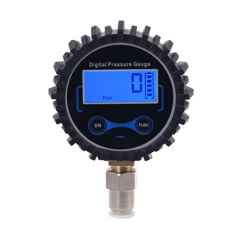 Digital Manometer mit Gerade Stecker fitting 8mm Außen Durchmesser Schlauch 200PSI /BAR/KPA/kg/cm2