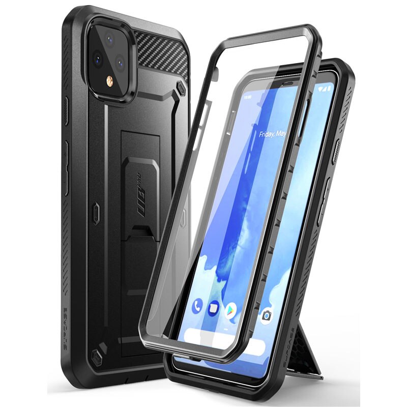 Coque de protection complète et robuste pour Google Pixel 4 UB Pro, étui avec protection d&#39;écran intégrée,: Black