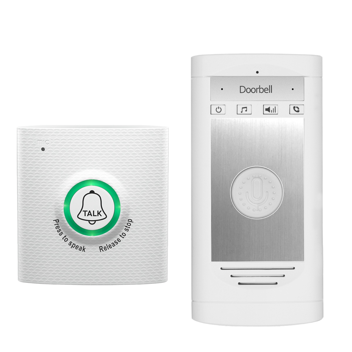 3C-2.4G Wireless Intercom Doorbell Voice 2-Way Intercom Doorbell for Home Security Access Control System Intercom Doorbell: Default Title