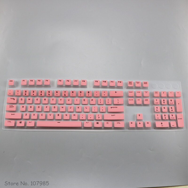 Voor Logitech G610 G810 G512 G613 G213 G413 K840 Backlit Spel Mechanische Toetsenbord Protector Knop Stofkap Huid Beschermende: Pink