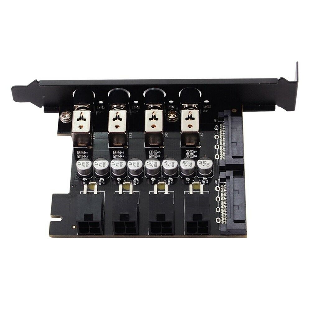 GHH 4 Hard Disk Control System Intelligent HDD SSD Power Switch with PCI Bracket Safe Stable Lead-free Durable CE1667