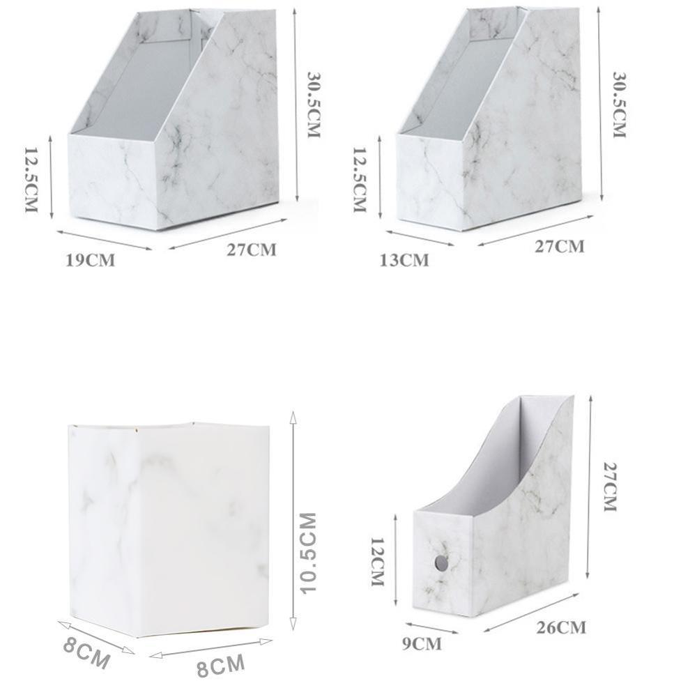 DIY Kraft Paper Bookend Book Holder Book File Bookends Office Stationery School Holder Organizer Bookshelf Book Stand W7I4