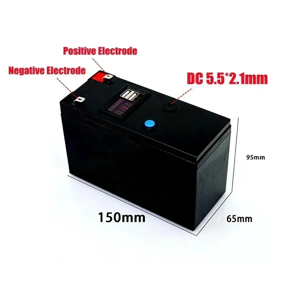 12v batterier 120ah 18650 litiumbatteripaket uppladdningsbart batteri för solenergi elfordonsbatteri +12.6 v 3a laddare