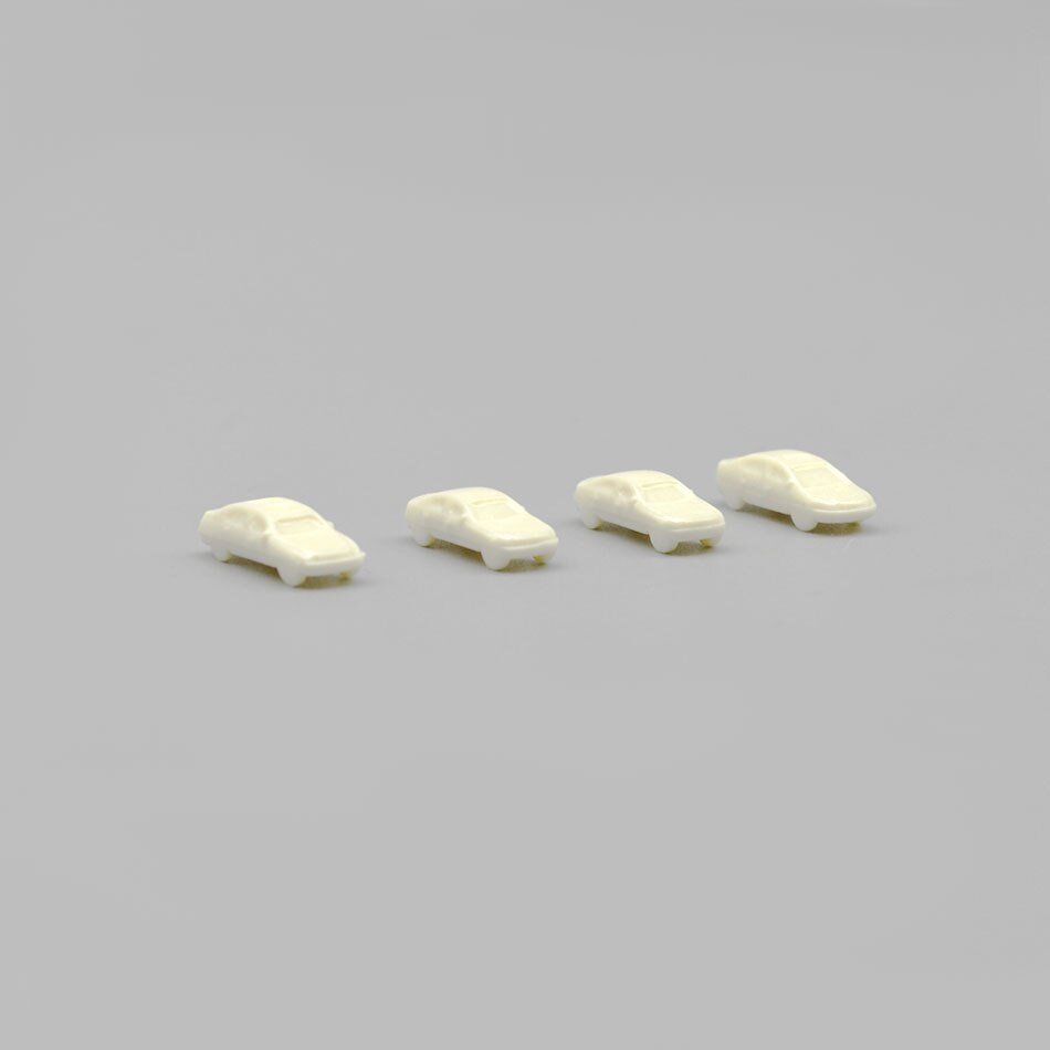 50Pcs Miniature Model Car 1:250/300/500 Scale White ABS Mini Plastic Model Cars