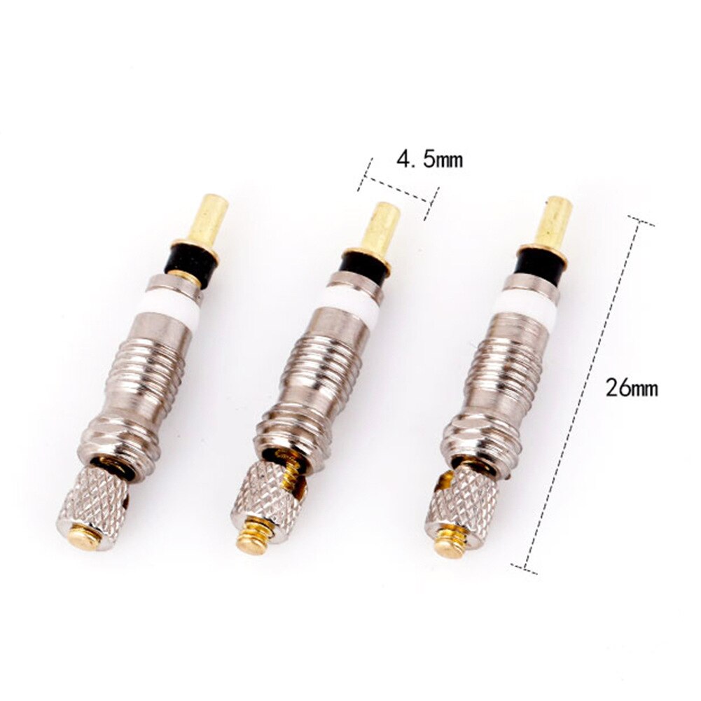 2/6PCS Presta Valve Brass Core W/ Optional Tool CNC-machined FV MTB Road Bike Tubes Repair Tire Service Parts