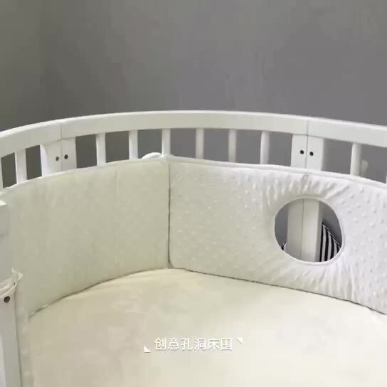 4 unids/set de parachoques de cama de cuna de bebé para recién nacidos 100% algodón cómodo Protector de cama para niños lavables para bebés juego de cama con Círculo