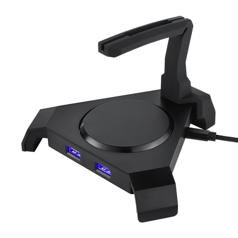 MOTOSPEED Q20 Gaming Mouse Bungee Cable Holder with 4 Port USB Hub -4 LED Color Modes with RGB Lighting - Wire