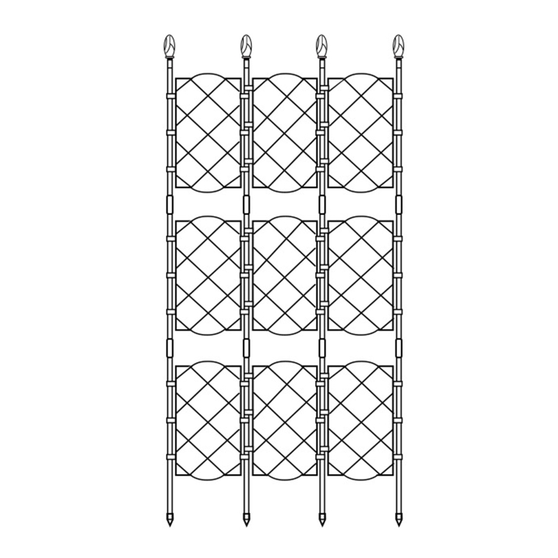 Enredadera de hierro para plantas trepadoras, enredadera de jardín 517E a prueba de óxido, verduras, flores, enredaderas de alambre de Metal para Patio: 46.5 x 135cm