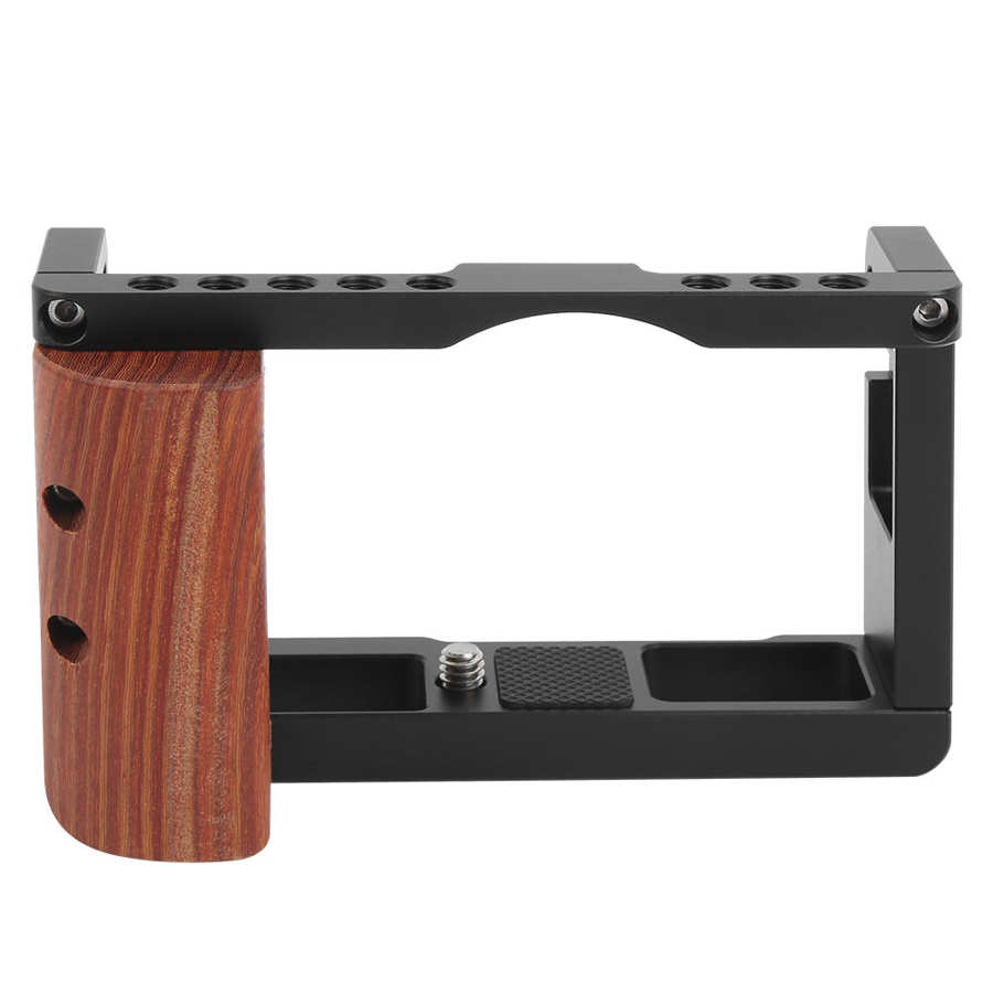 Aluminium Camera Kooi Houten Handvat Bescherming Case Met 1/4 Schroef Gaten Voor Canon G7X3 Camera 'S