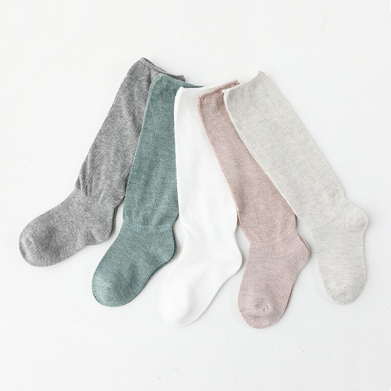 3 par / parti 0-5 år lange sokker til nyfødte børn toddler børns varme sokker vinter leggings baby dreng pige sokker ensfarvet