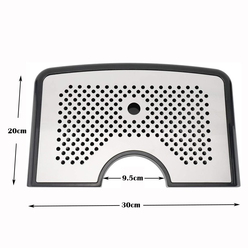 Beer Drip Tray,Bar Kegerator Surface Mount Drip Tray, Non Slip Rubber Grip, Large Drip Tray for Beverage Dispenser ,Bar Tools