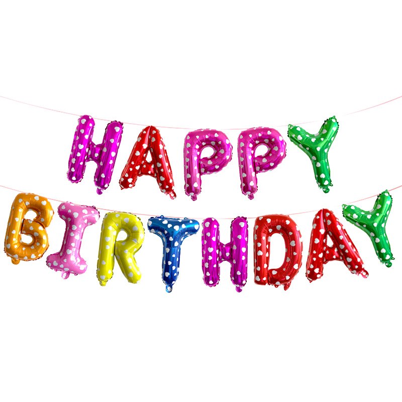 16 inch Letters HAPPY BIRTHDAY Foil Balloons birthday party decorations kids balls Alphabet Air Balloons Baby Shower Supplies: MULTI