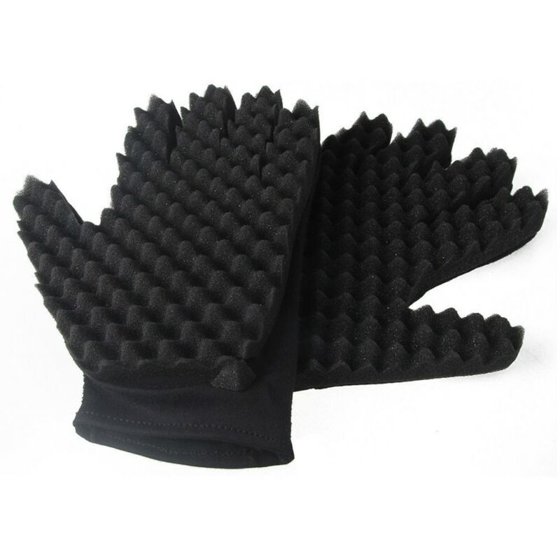 Barber Hair Brush Sponge Glove Locking Afro Curl Twist Dreads Coil Wave Braids Glove for Barber shop