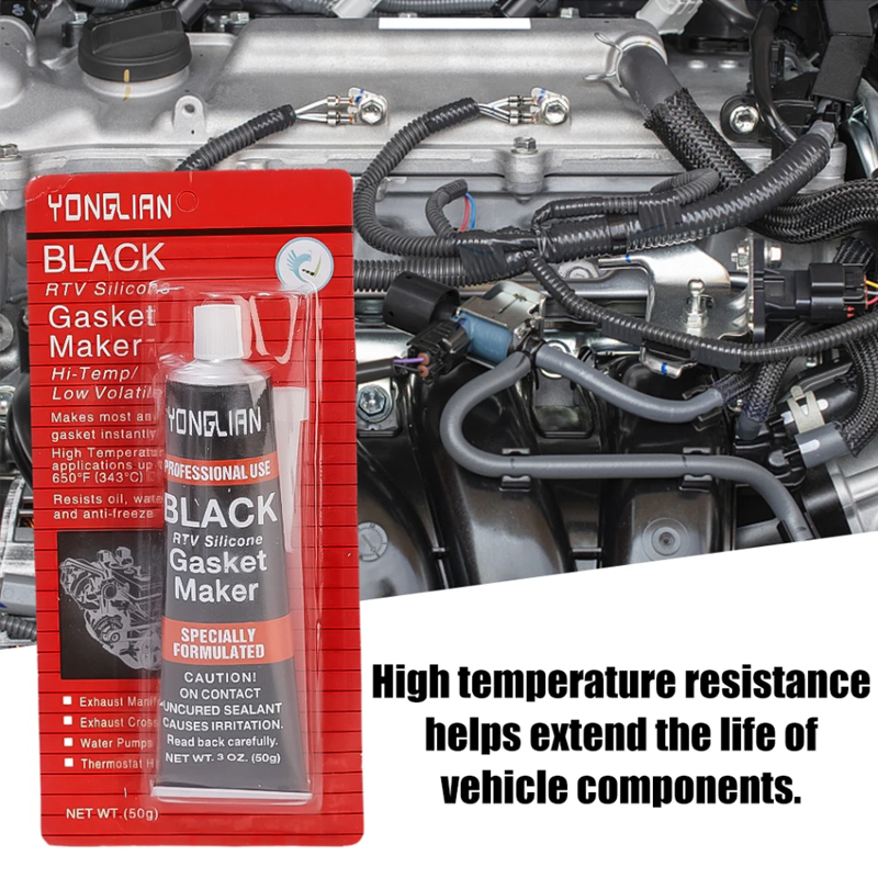 Auto Zwarte Kit Siliconenrubber Waterdichte Hoge Temperatuur Resistente Auto Pakking Kit Voor Auto Motorfiets Motor Afdichting