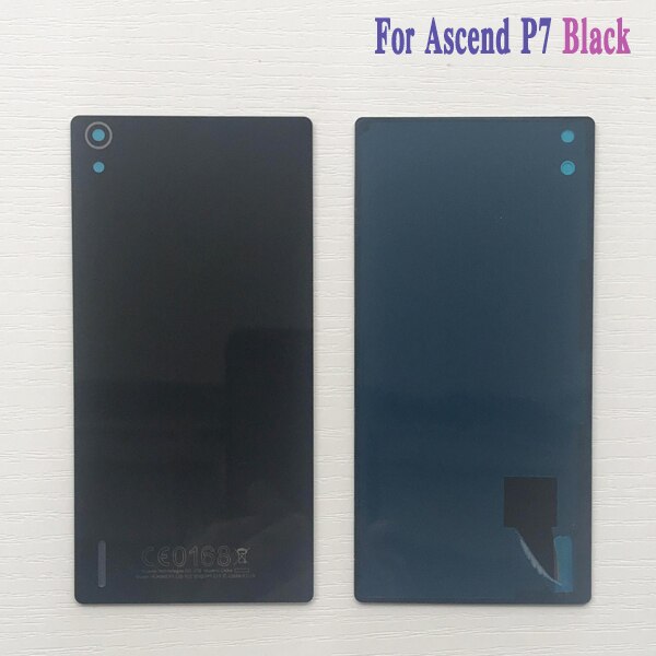 Voor Huawei Ascend P7 P7-L10 P7-L00 P7-L05 Terug Behuizing Batterij Cover Deur Achter Cover Glas Met Lijm: Black