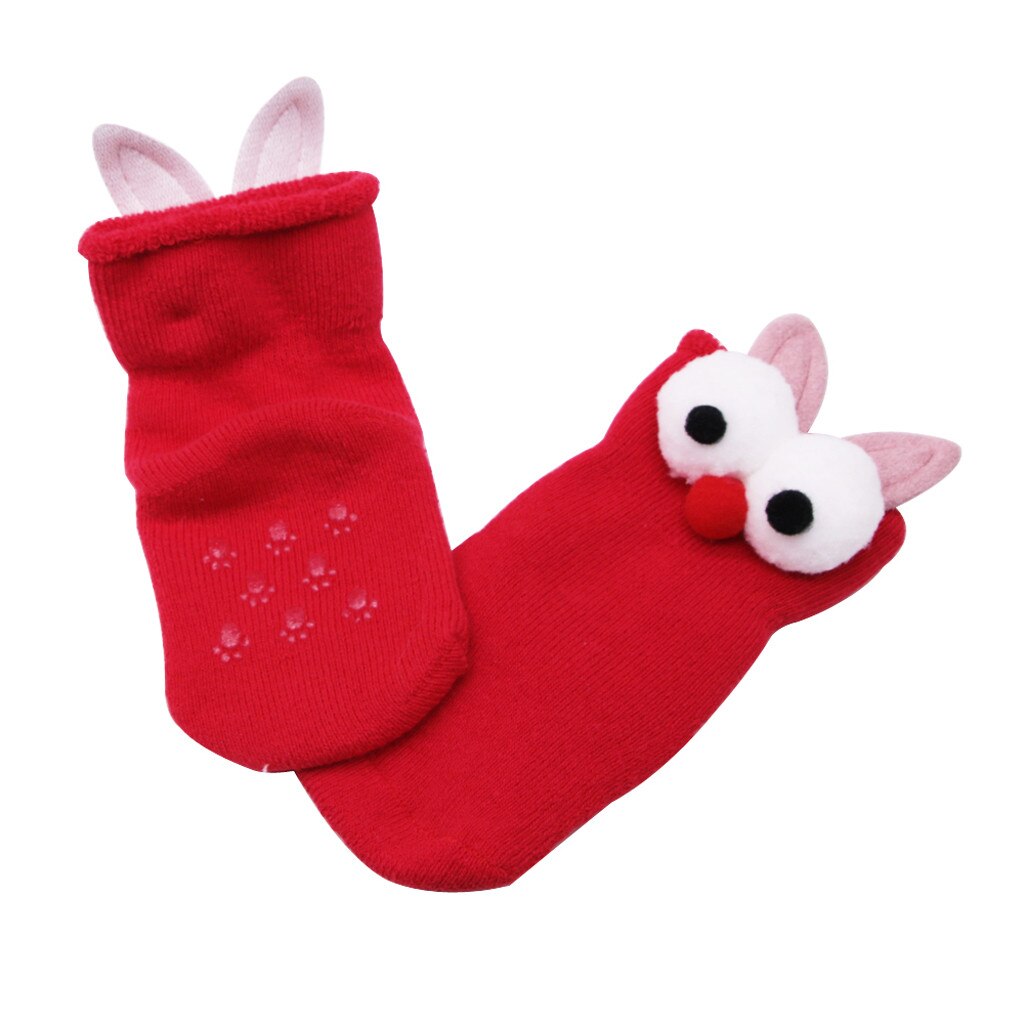Calcetines de algodón antideslizantes con dibujos animados para bebés, calcetín para niños y niñas