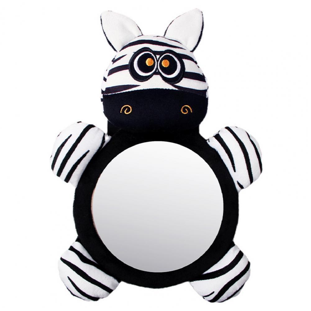 Miroir de voiture en plastique pour bébé, Installation facile, mignon, en forme d&#39;animal, siège de sécurité pour bébé/enfant, moniteur de siège arrière pour la conduite: Zebra