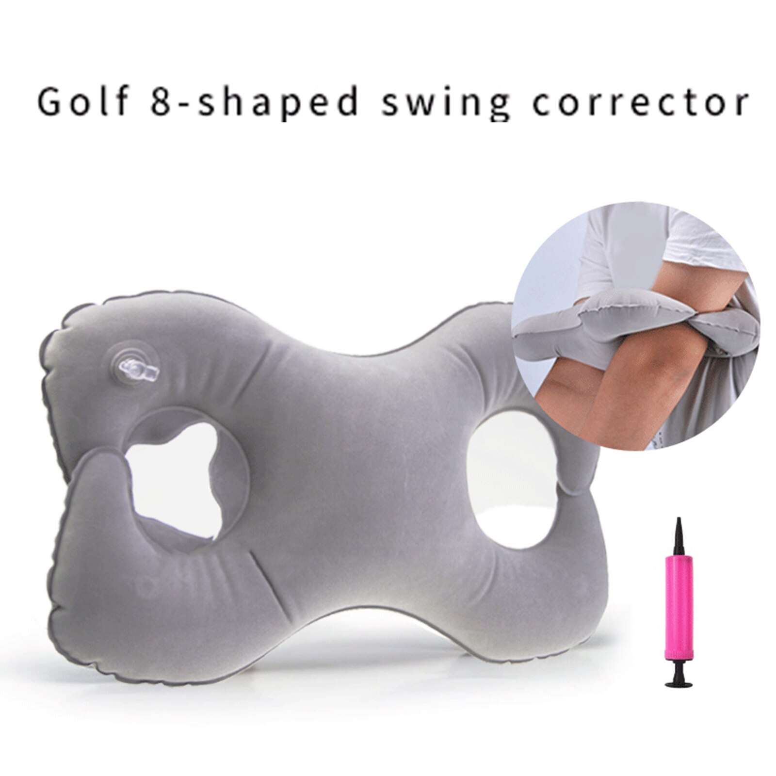 Golf Training Aids Swing Straight Practice Arm Posture Corrector Beginners Golf Equipment Golf Gesture Alignment Practice Tool: Gray