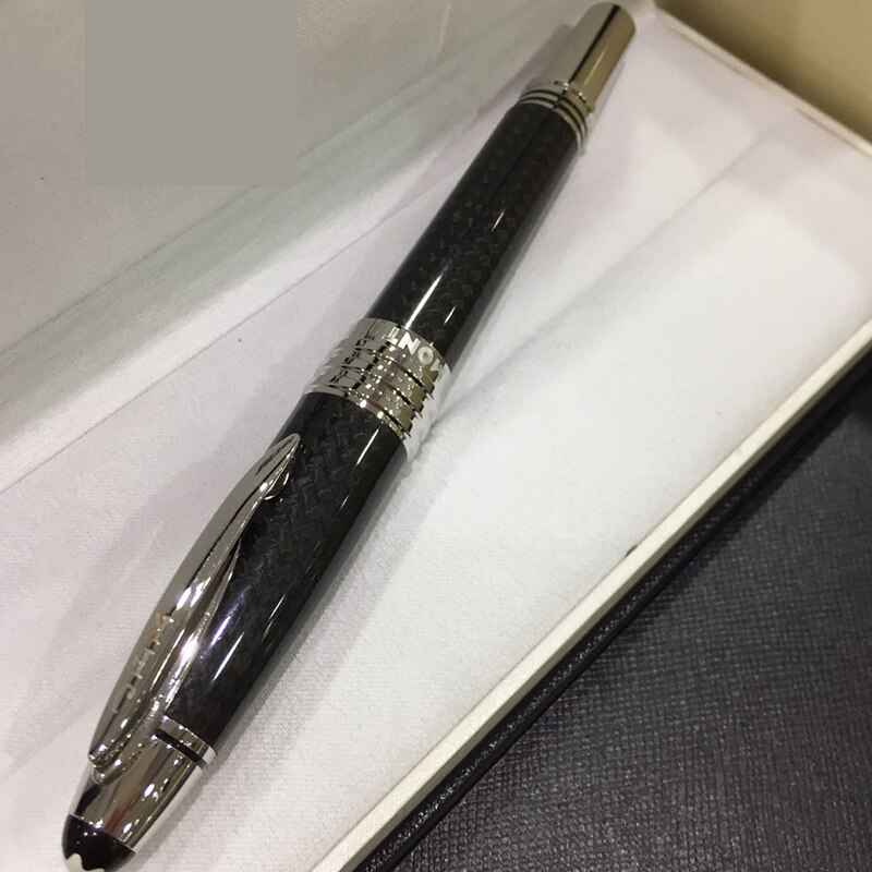 MB fountain pen JFK writer series carbon brazing commemorative high-end ink pen free box: Black
