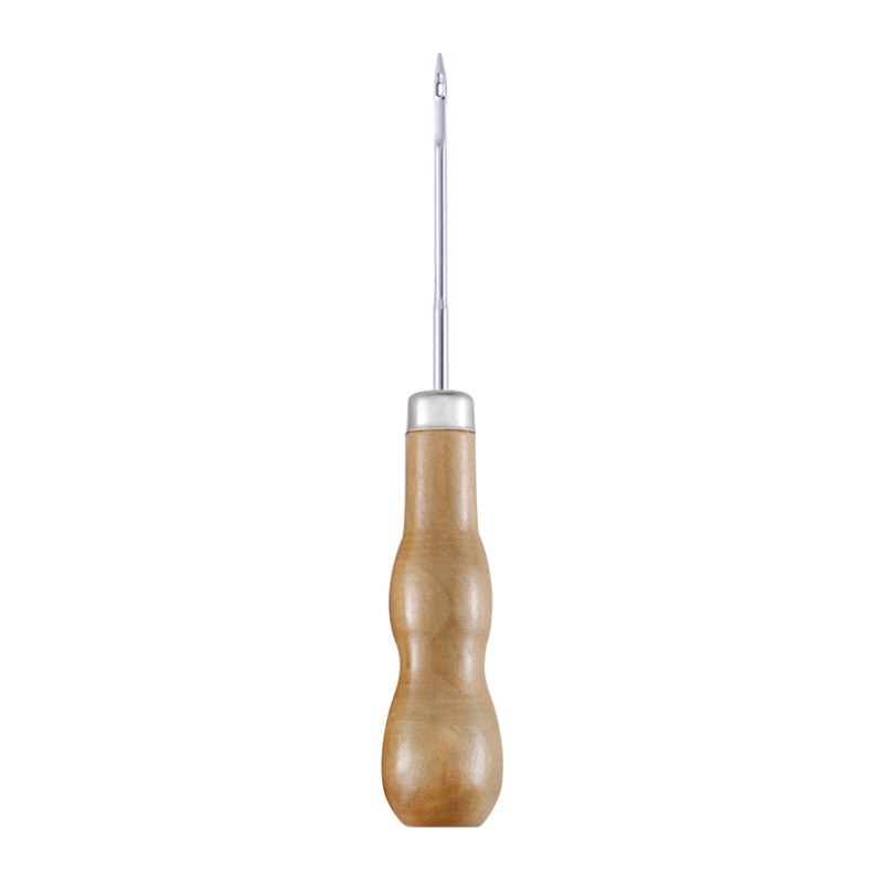 Artificial Wooden Handle Sewing Awl For Repairing Shoes DIY Needlework Handmade Craft Sewing Accessories Leather Punch Tools: 1Pcs C