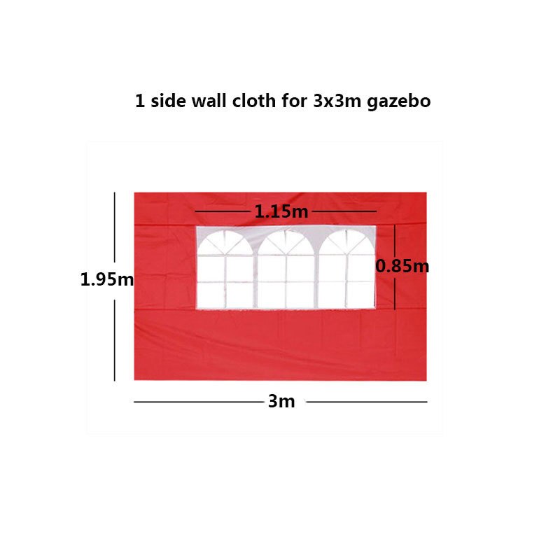 3X3M Waterdicht Tuinhuisje Doek Zonnescherm Zonnescherm Zeil Voor Outdoor Tuin Strand Camping Zonnescherm Tuin Party Camping tent Doek: window red 3m