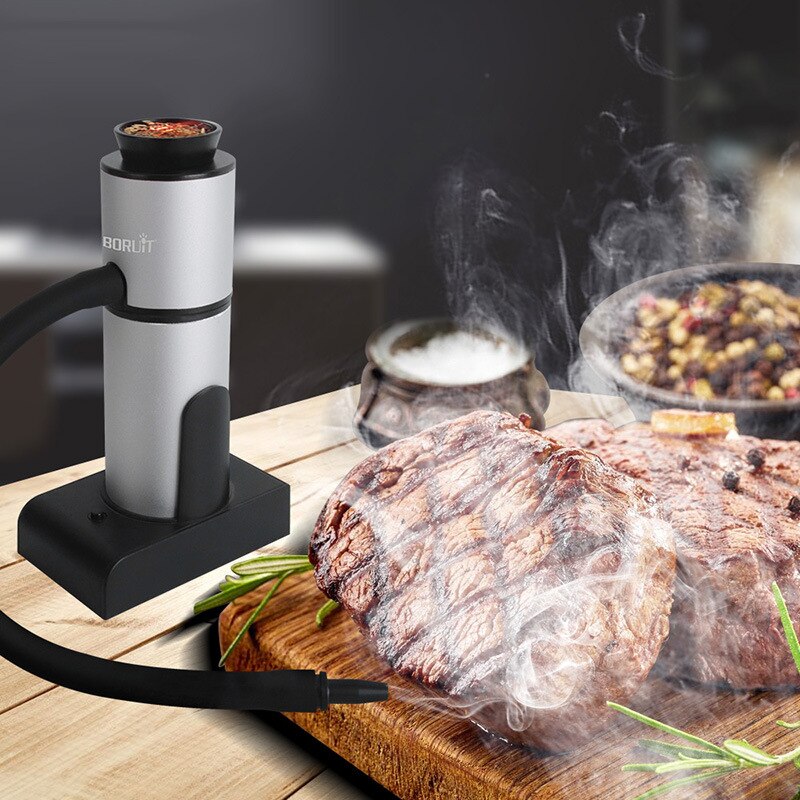 Food Cold Smoke Generator Portable Molecular Cuisine Smoking Gun Meat Burn Smokehouse Cooking For BBQ Grill Smoker Wood