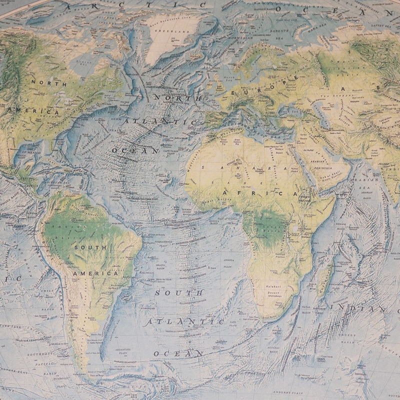 English world map 2 Pcs Business office decorative painting Wall decoration map poster world map 72.5*51.5cm