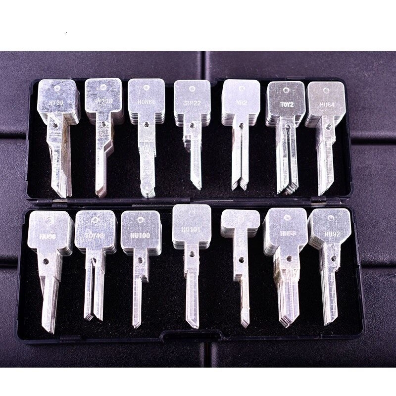 20pcs Engraved Line blank car key Key scale shearing teeth for 2 in 1 LiShi HU101 HU66 HON66 HU100 HU92 locksmith tools