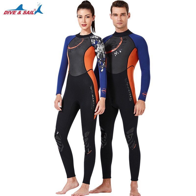 Men’s Women’s 3mm Neoprene Full Body Wetsuit Super Stretch Perfect for Surfing, Diving, Snorkeling, All Water Sports Long Sleeve